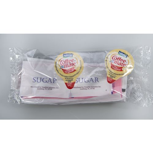 Condiment Kit with Coffee-mate® Liquid Creamer, Clear Wrapper